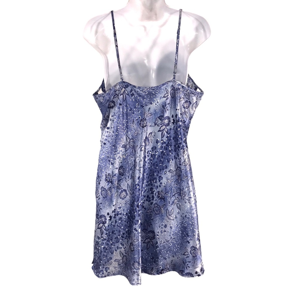 Vintage Blue Floral Cutout Chemise - Picture 6 of 10